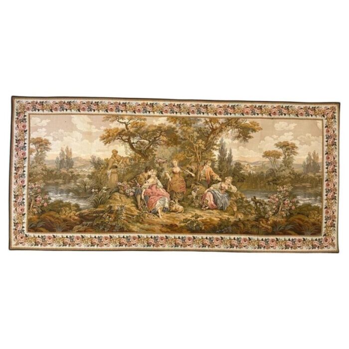 vintage aubusson jaquar tapestry 1980s 1