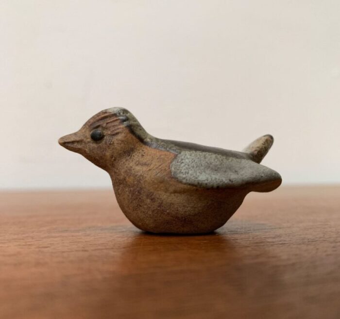 vintage ceramic bird figurine from treman pottery uk 1970s 1