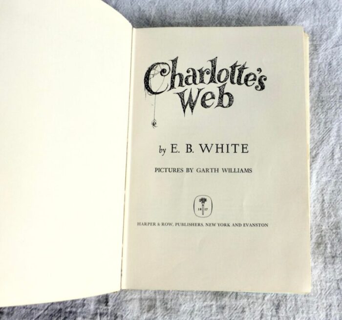 vintage charlottes web childrens book 3381