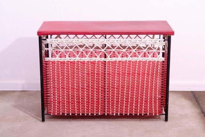 vintage czechoslovakian laundry basket 1980s 8094