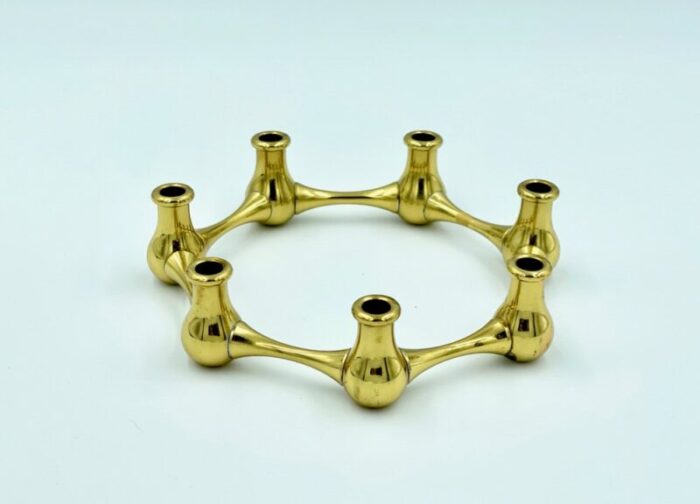 vintage danish candleholder in brass by jens quistgaard 1960s 2