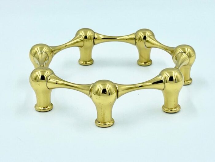 vintage danish candleholder in brass by jens quistgaard 1960s 3