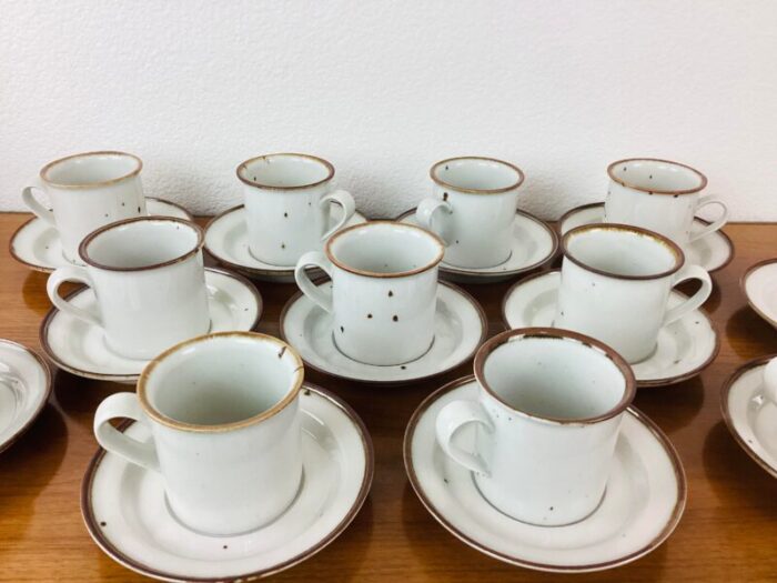 vintage dansk brown mist stoneware dinnerware and serving bowls casserole set 54 pcs 2453