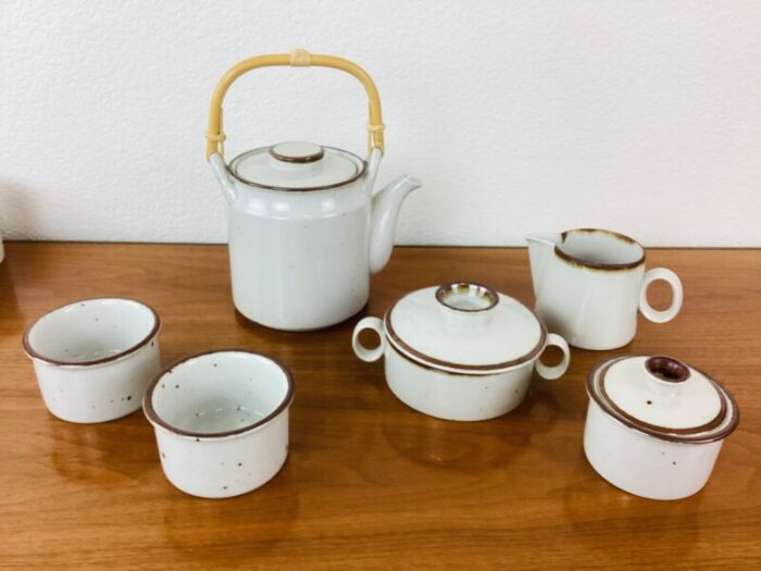 vintage dansk brown mist stoneware dinnerware and serving bowls casserole set 54 pcs 6862