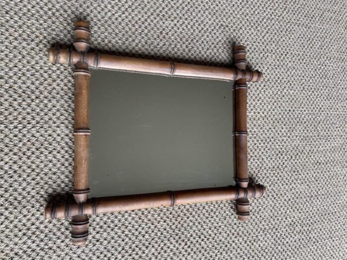 vintage faux bamboo mirror 1