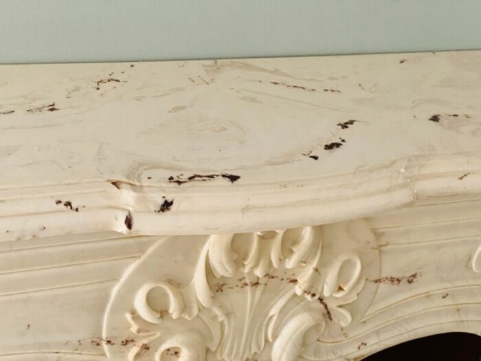 vintage faux marble fireplace mantel 0102