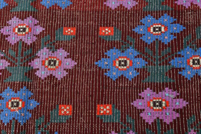 vintage floral wool kilim rug 11