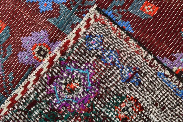 vintage floral wool kilim rug 14