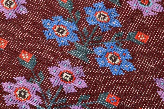 vintage floral wool kilim rug 5