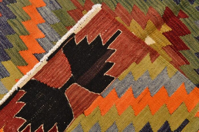 vintage geometric pattern kilim rug 1962 14