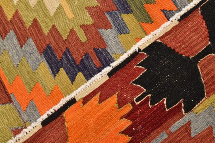 vintage geometric pattern kilim rug 1962 16