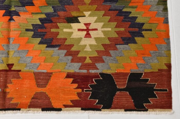 vintage geometric pattern kilim rug 1962 17