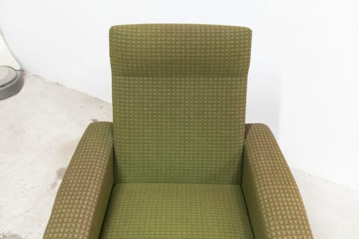 vintage green armchair on casters 1960s 2295