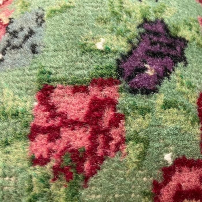 vintage hand made rug cushion cover 1960s 9