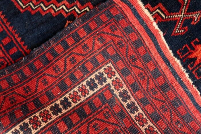 vintage handmade caucasian karabagh rug 1940s 10