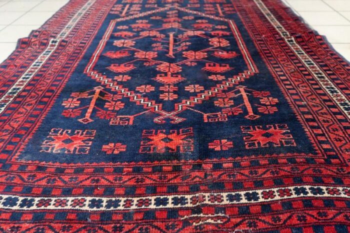 vintage handmade caucasian karabagh rug 1940s 3