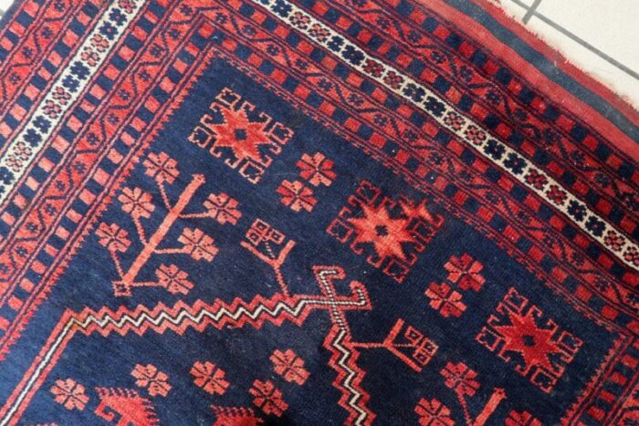 vintage handmade caucasian karabagh rug 1940s 4