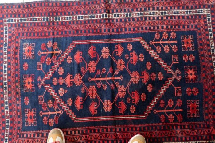 vintage handmade caucasian karabagh rug 1940s 5