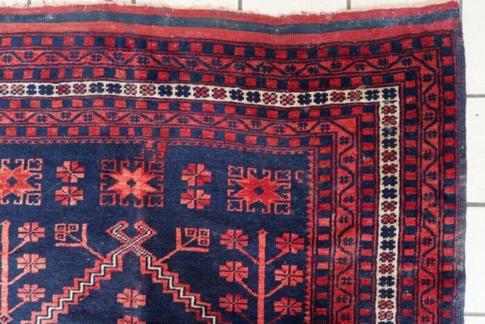 vintage handmade caucasian karabagh rug 1940s 7