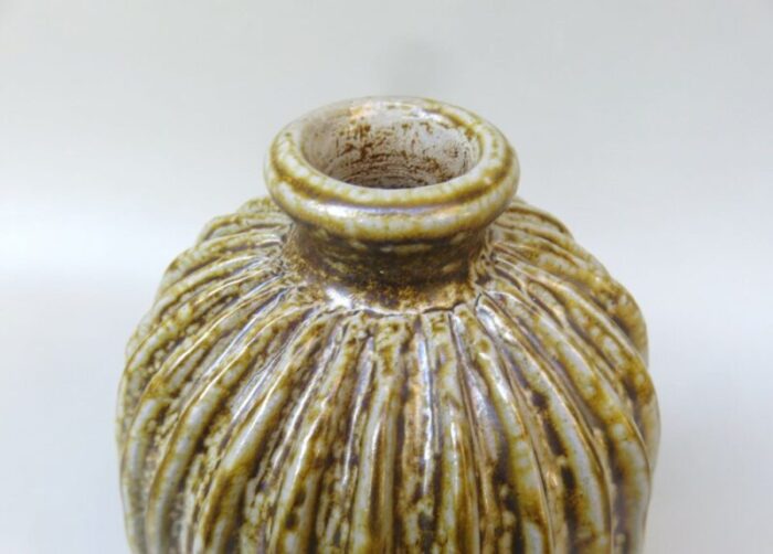 vintage handmade four faces vase in ceramic 1960s 14