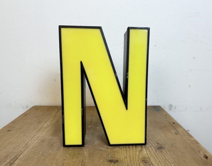 vintage illuminated letter n 1970s 11