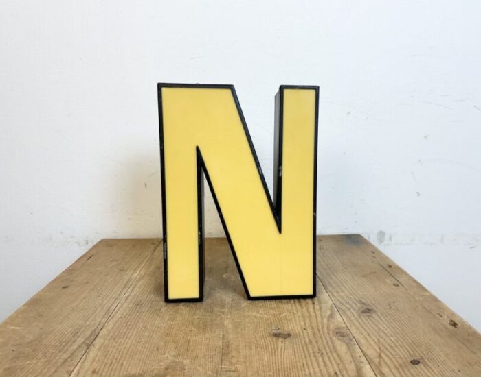 vintage illuminated letter n 1970s 2