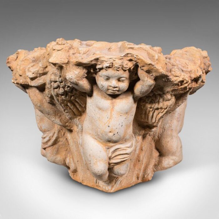 vintage italian putti planter in cherub figures 1950s 2