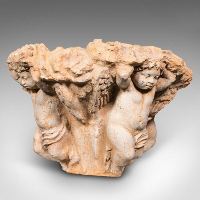 vintage italian putti planter in cherub figures 1950s 3