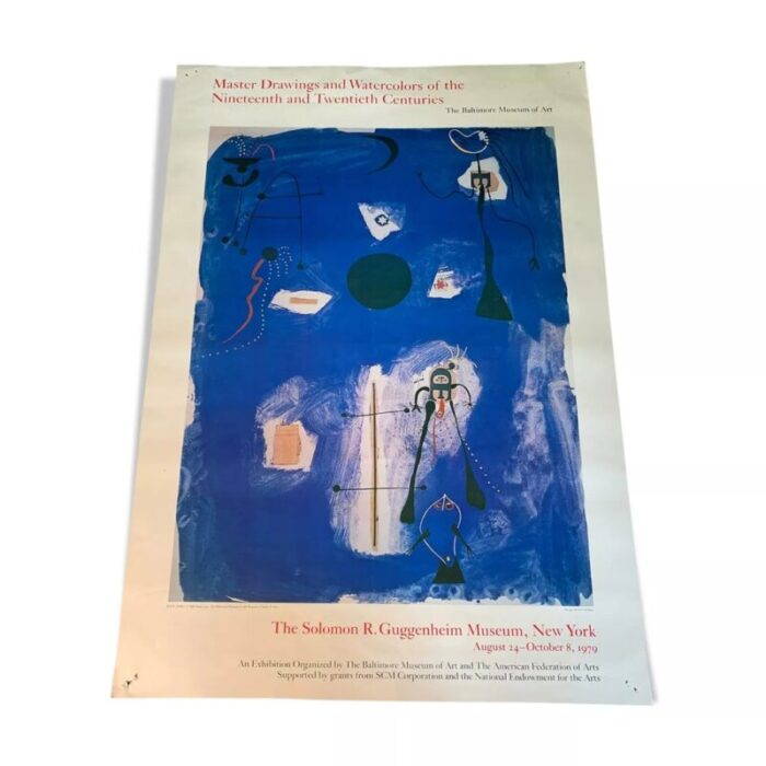 vintage joan miro museum poster 1979 1