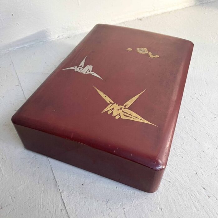 vintage lacquered origami writing box japan 1960s 1