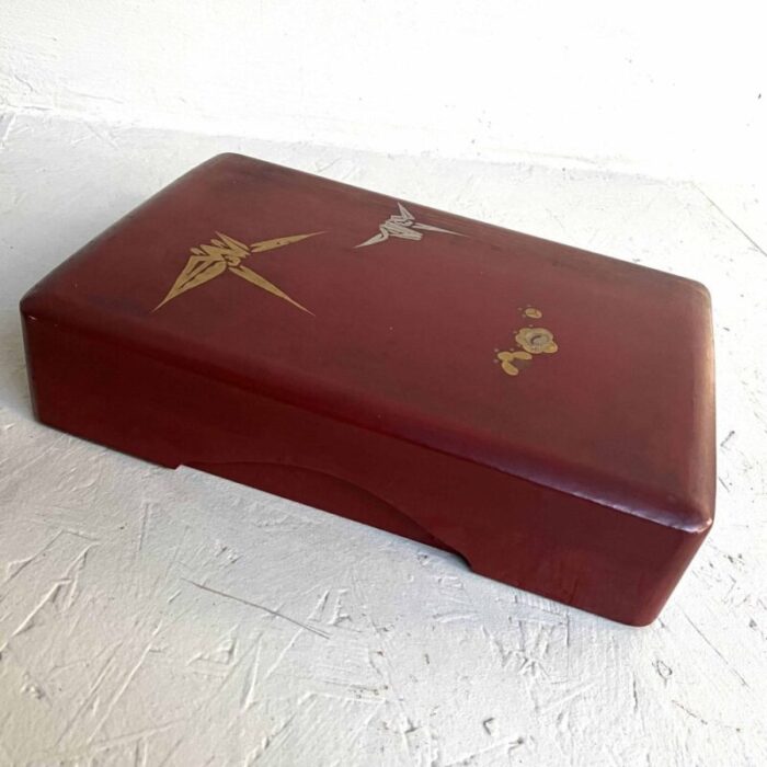 vintage lacquered origami writing box japan 1960s 10