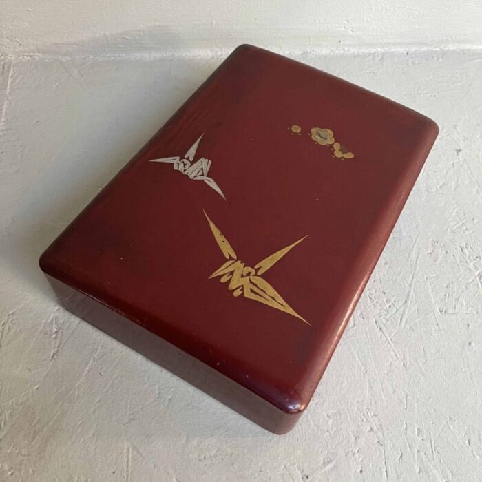 vintage lacquered origami writing box japan 1960s 14