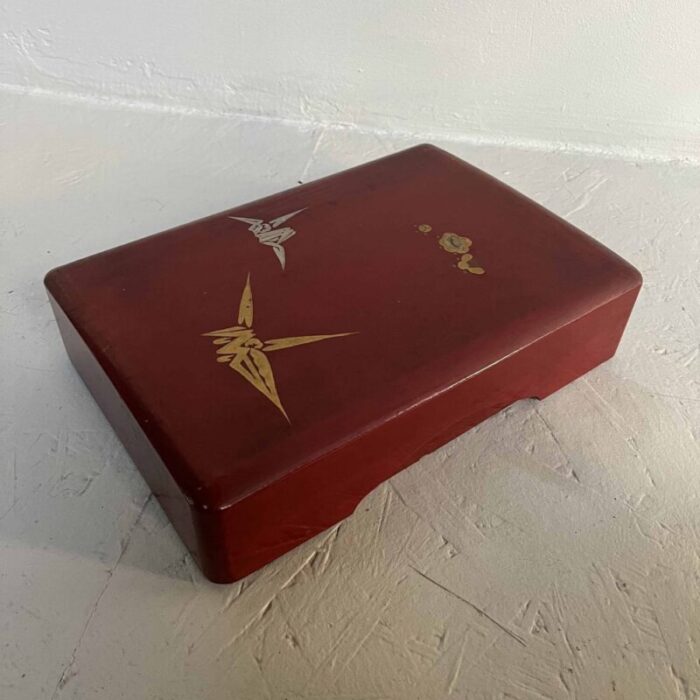 vintage lacquered origami writing box japan 1960s 2