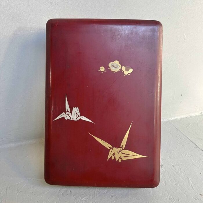 vintage lacquered origami writing box japan 1960s 3