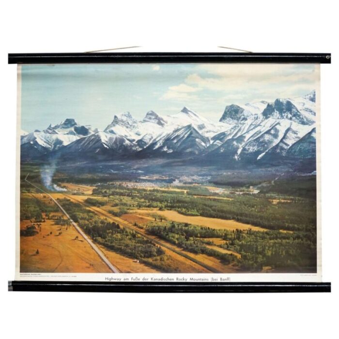 vintage landscape wall chart 1970 1