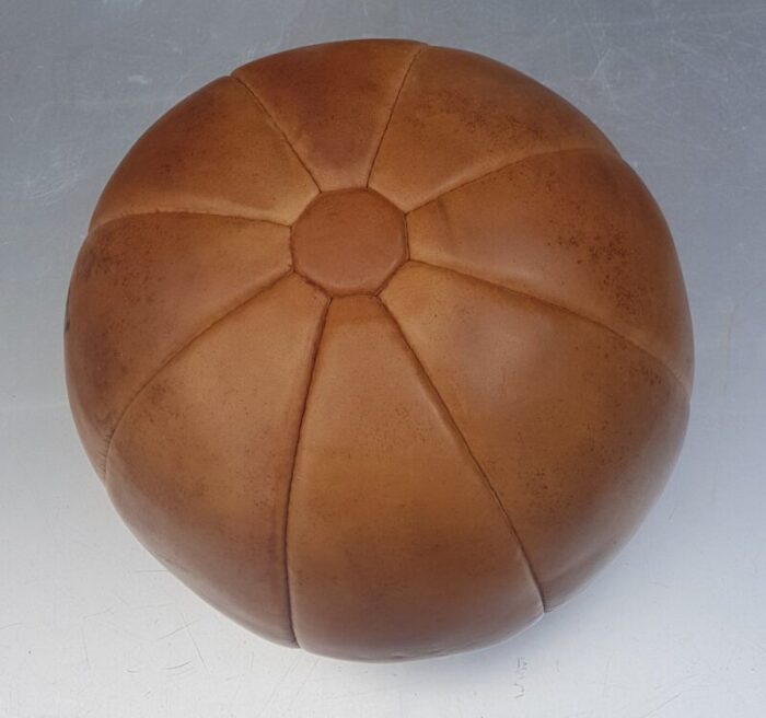 vintage leather medicine ball 2