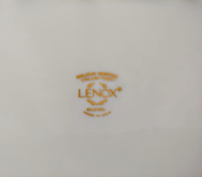 vintage lenox holiday hostess double handle platter 9494