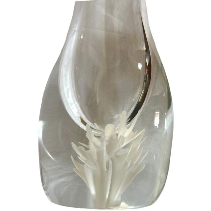 vintage licio zanetti large murano signed clear vase 9936