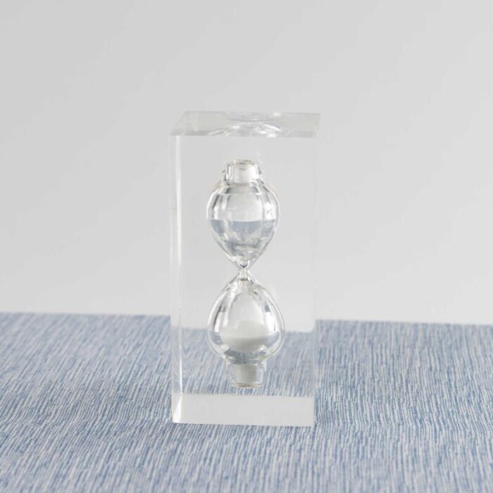 vintage lucite hourglass timer 0397