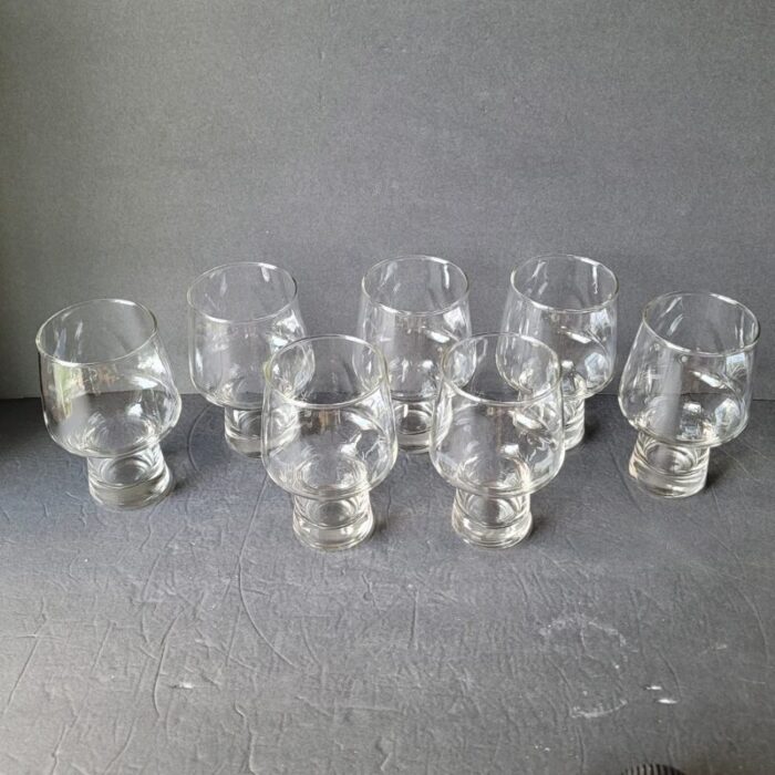 vintage mid century accent steiner by libbey beer glasses set of 7 6087