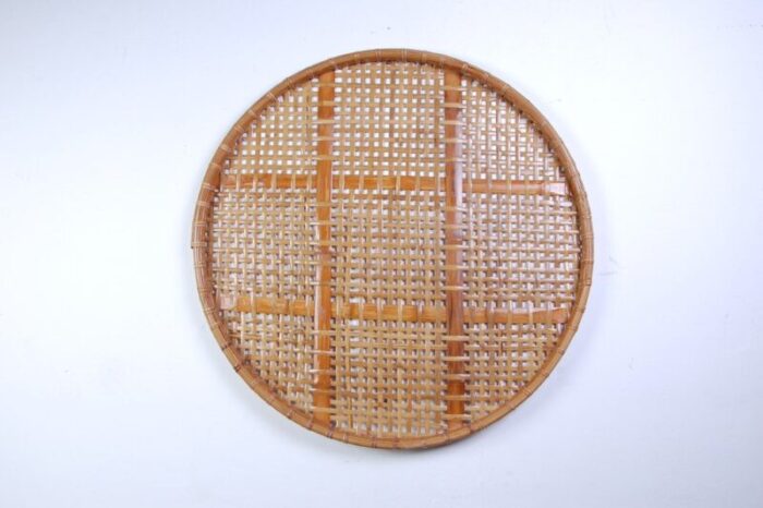 vintage multi functional decorative object in bamboo 1960s 1