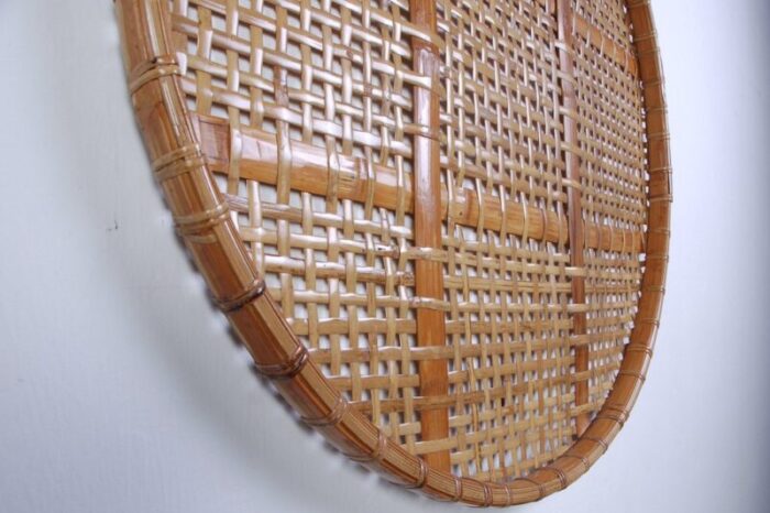 vintage multi functional decorative object in bamboo 1960s 5