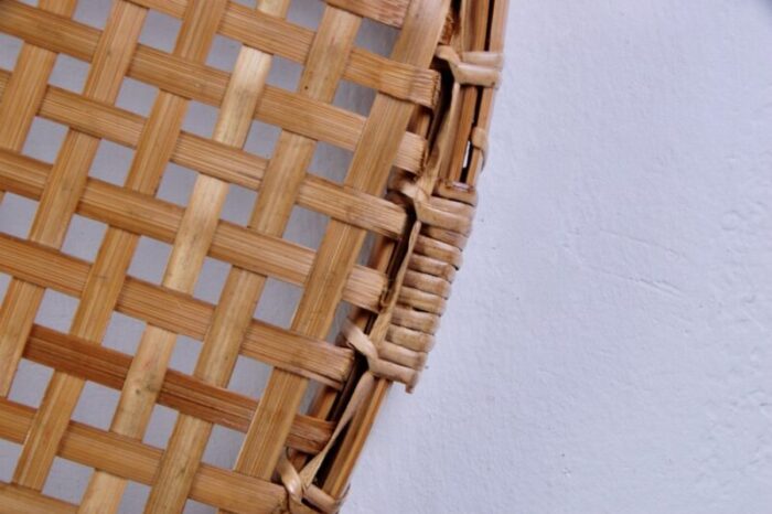 vintage multi functional decorative object in bamboo 1960s 8