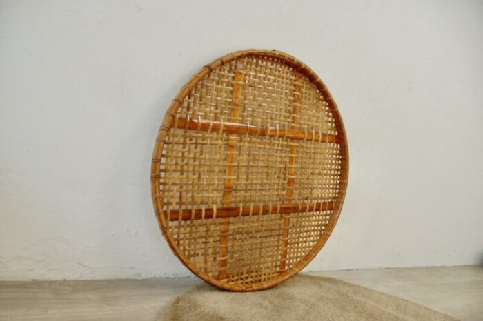 vintage multi functional decorative object in bamboo 1960s 9