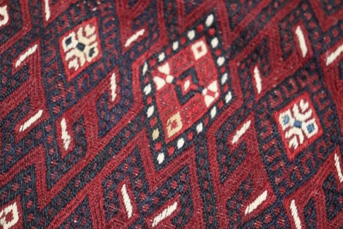 vintage nomadic turkmen yomut kilim rug 12