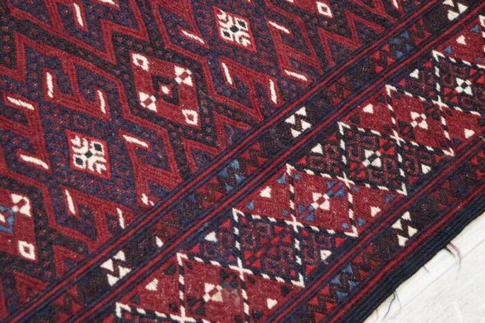 vintage nomadic turkmen yomut kilim rug 14