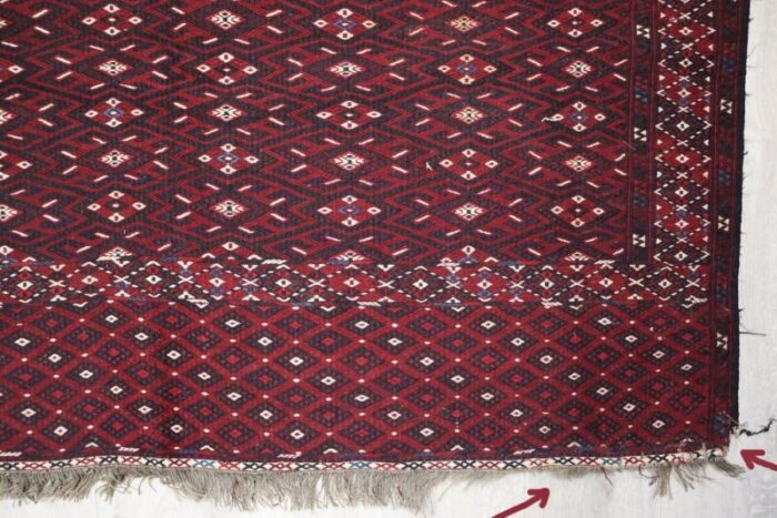 vintage nomadic turkmen yomut kilim rug 18