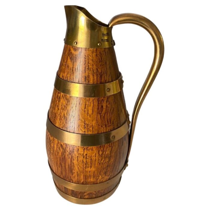 vintage oak jug by gerard lafitte 1930s 1