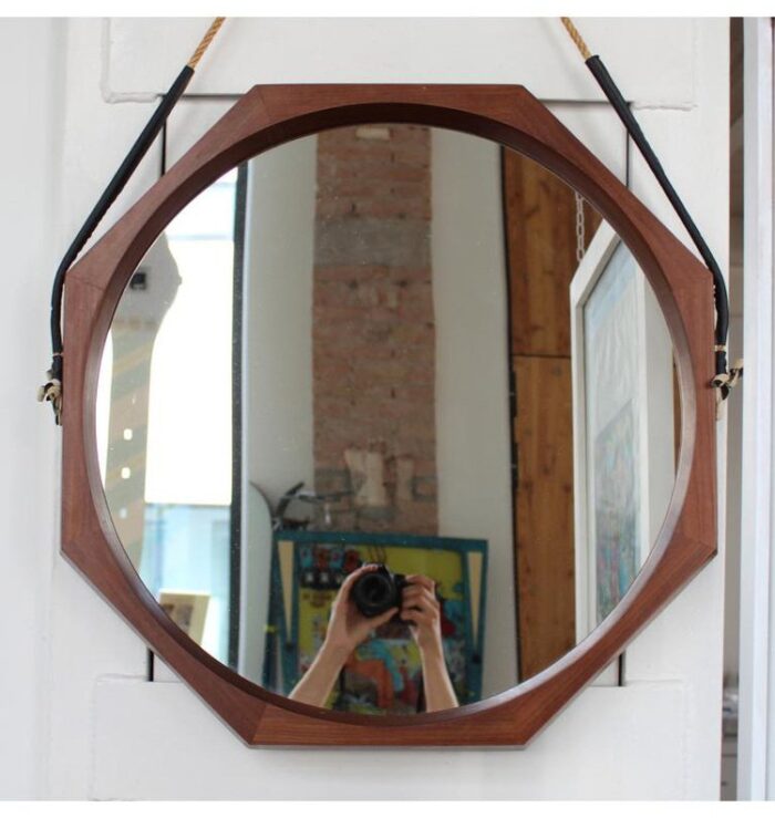 vintage octagonal mirror 1960s 1