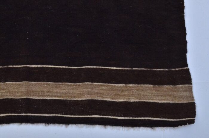 vintage organic wool brown siirt blanket rug 9